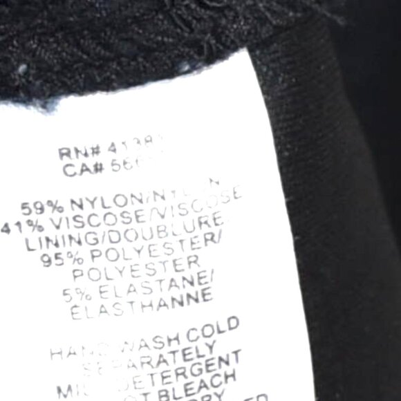 Lauren Ralph Lauren Black Lace Midi Dress 18 V-Neck Flutter Sleeve - Picture 8 of 8